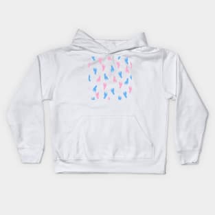 Baby foot prints blue and pink Kids Hoodie